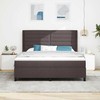 Kiemas lova su pagalve Tamsiai rudas 200 x 180 cm audinys