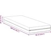 Čiužinys Baltas 90 x 200 cm Kišeninė spyruoklė