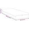 Čiužinys Balta ir pilka 80 x 200 cm Žakardinis audinys