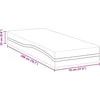 Čiužinys Balta ir pilka 70 x 200 cm Žakardinis audinys