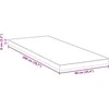Čiužinys Čiužinio papildymas 90 x 200 cm storio Žakardinis audinys Balta