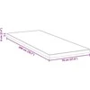 Čiužinys Čiužinio papildymas 70 x 200 cm storio Žakardinis audinys Balta
