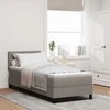 Kiemas lova su čiužiniu su LED Taupe 80 x 200 cm audinys