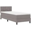 Kiemas lova su čiužiniu su LED Taupe 80 x 200 cm audinys