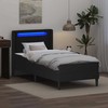 Čiužinys Lovos rėmas su čiužiniu Juoda 80 x 200 cm Dirbtinė oda
