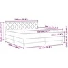 LED Čiužinio Lova su LED Šviesiai pilka 180 x 200 cm Aksomas