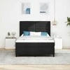 LED Čiužinio Lova su čiužiniu Juoda 140 x 190 cm audinys