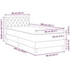 LED Čiužinio Lova su LED Šviesiai pilka 90 x 200 cm Aksomas