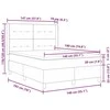 Kiemas lova su LED juostelėmis Pilka 140 x 190 cm audinys