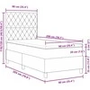 LED Čiužinio Lova su čiužiniu Tamsiai pilka 90 x 200 cm Aksomas