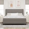 LED Čiužinio Lova su čiužiniu Taupe 180 x 200 cm audinys