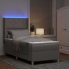 Kiemas lova su LED juostelėmis Tortora 90 x 190 cm audinys