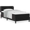 Kiemas lova su galvūgalio Juoda 100 x 200 cm Aksomas