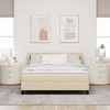 Kiemas lova su čiužiniu Kreminė 140 x 190 cm audinys