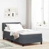 Kiemas lova su galvūgalio Tamsiai pilka 80 x 200 cm Aksomas