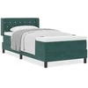 Kiemas lova su galvūgalio Tamsiai žalia 200 x 100 cm Aksomas