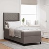 Kiemas lova su pagalve su galvūgalio Taupe 190 x 90 cm audinys