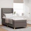 Kiemas lova su galvūgalio Taupe 200 x 90 cm audinys