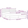 LED Čiužinio Lova su čiužiniu su LED Juoda 160 x 200 cm Aksomas