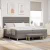 Kiemas lova su čiužiniu Taupe 200 x 200 cm audinys