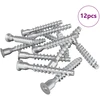 Confirmat varžtai 12 vnt. Sidabrinė Ø7 x 50 mm Metalas