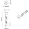 Confirmat varžtai 2 pcs Sidabro Ø5 x 40 mm Metalas