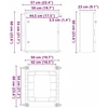 Control Cabinet Pilka 57 x 23 x 60 cm ABS plastikas