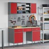 Darbo spinta 10 pcs Raudona Inžinerinė mediena ir plienas