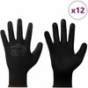 Darbo pirštinės 12 pcs Juoda 8 / m Poliesteris