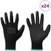 Darbo pirštinės 24 pcs Juoda 11 / XXL Poliesteris