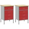 Darbo spinta 2 vnt. Raudona ir pilka 100 x 55 x 85 cm