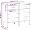Darbo spinta 2 vnt. Raudona ir pilka 100 x 55 x 85 cm