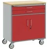 Darbo spinta 2 vnt. Raudona ir pilka 100 x 55 x 85 cm