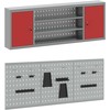 Darbo spinta 8 pcs Raudona Inžinerinė mediena ir plienas