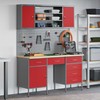Darbo spinta 8 pcs Raudona Inžinerinė mediena ir plienas