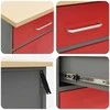 Darbo spinta 2 vnt. Raudona ir pilka 100 x 55 x 85 cm