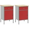 Darbo spinta 2 vnt. Raudona ir pilka 100 x 55 x 85 cm