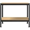 Darbo stalas su lentyna su saugykla Juodas 115 x 55 x 91 cm