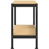 Darbo stalas su lentyna su saugykla Juodas 115 x 55 x 91 cm