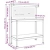 Darbo stalas su lentyna su saugykla Juodas 114 x 54 x 145 cm