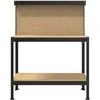 Darbo stalas su lentyna su saugykla Juodas 114 x 54 x 145 cm