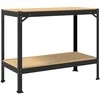 Darbo stalas su lentyna su saugykla Juodas 115 x 55 x 91 cm