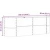 Pakelta lova Žalia 240 x 80 x 81 cm Plienas