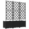 Sodo vazonas 3 vnt. Juoda 120 x 40 x 143 cm PP