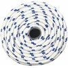 Daugiafunkcinė buitinė virvė 12 mm 100 m Balta ir mėlyna PP
