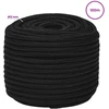 Daugiafunkcinė buitinė virvė 12 mm 100 m Juoda PP