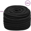 Daugiafunkcinė buitinė virvė 20 mm 100 m Juoda PP