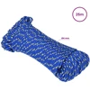Daugiafunkcinė buitinė virvė 4 mm 25 m Mėlyna PP