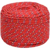 Daugiafunkcinė buitinė virvė 6 mm 25 m Raudona PP