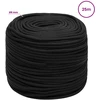 Daugiafunkcinė buitinė virvė 8 mm 25 m Juoda PP